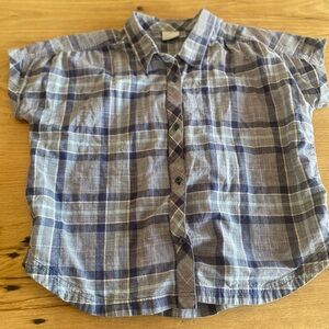 Columbia Women's Plaid Button Down Shirt‎ in Blue and Gray Women’s XL Preloved